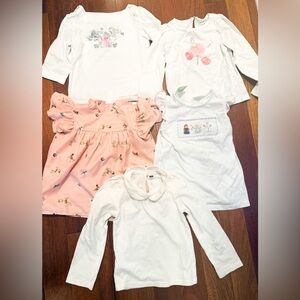 Janie and Jack 5 Girl Shirts Bundle 4T